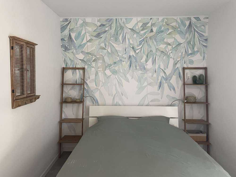 Pastelkleurige waterverf bladeren