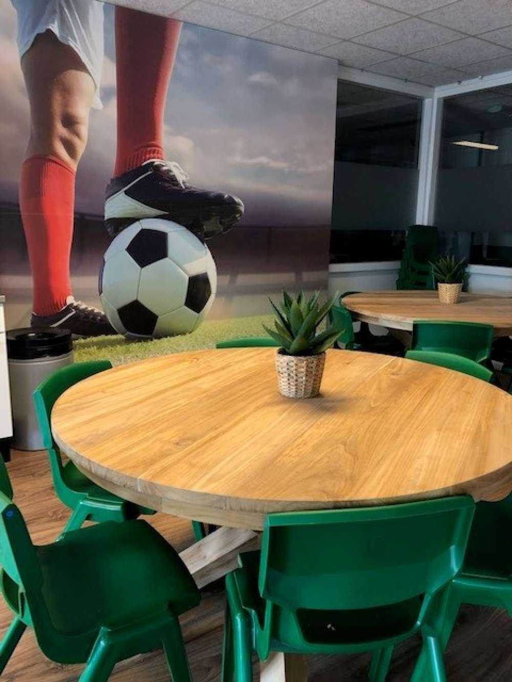 Stadion met voetballer