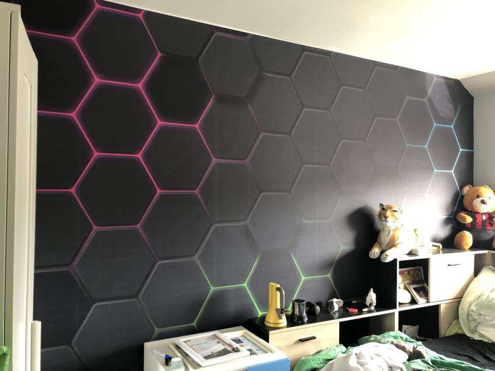 Lichtgevende hexagons