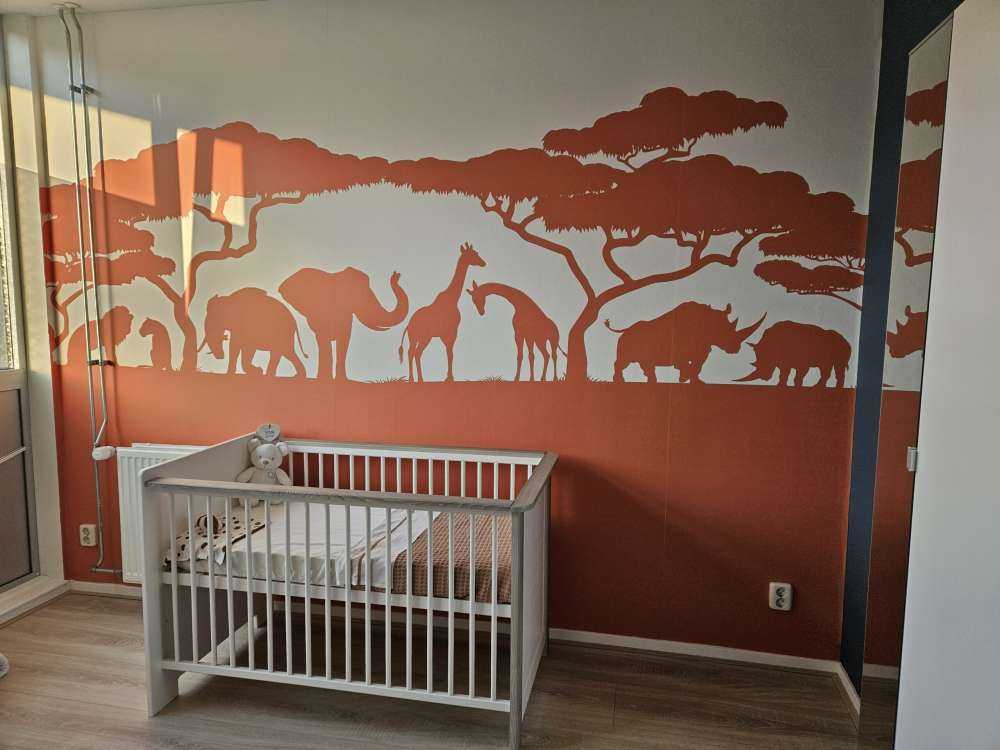 Silhouette safaridieren, roestkleur