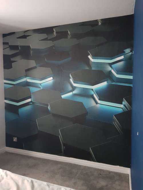 Oplichtende 3D hexagons