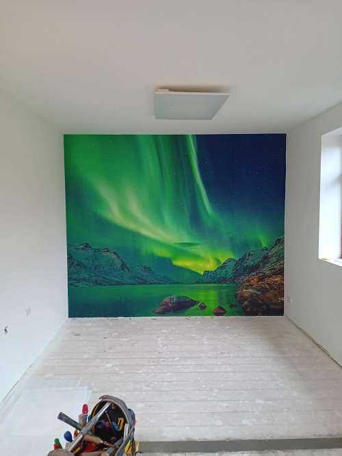 Noorderlicht tussen twee fjorden
