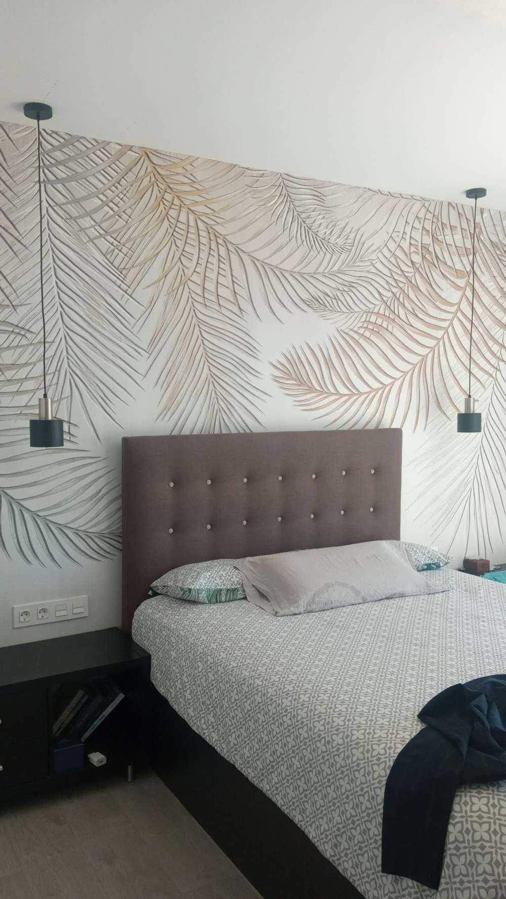 Beige gekleurde palmbladeren