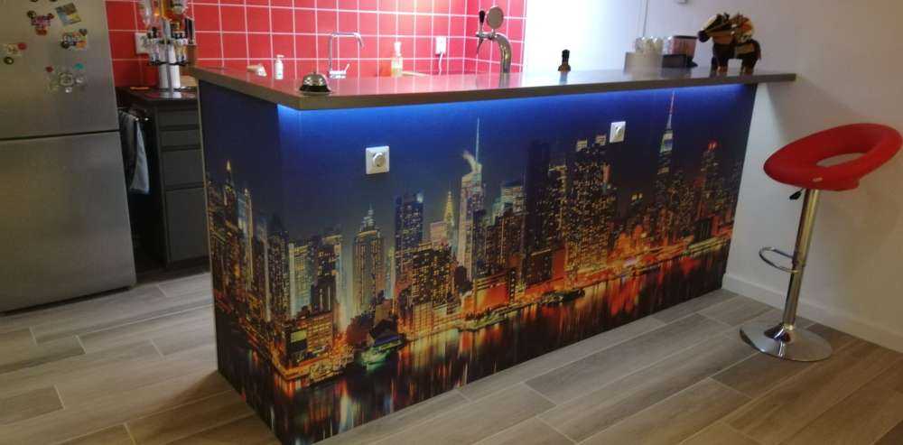 Fotobehang New York skyline in de nacht