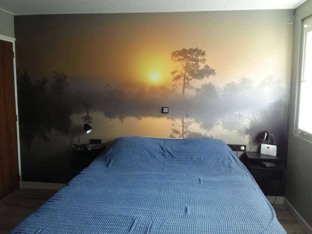 Mistige zonsopkomst