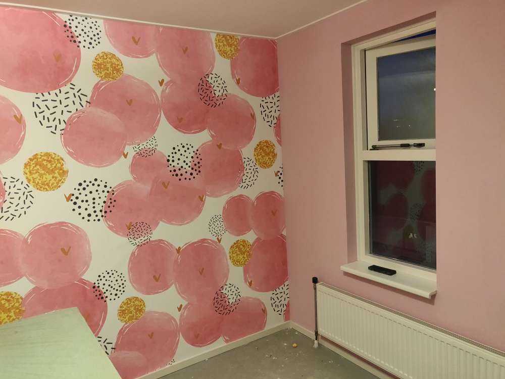 Roze en gouden cirkels