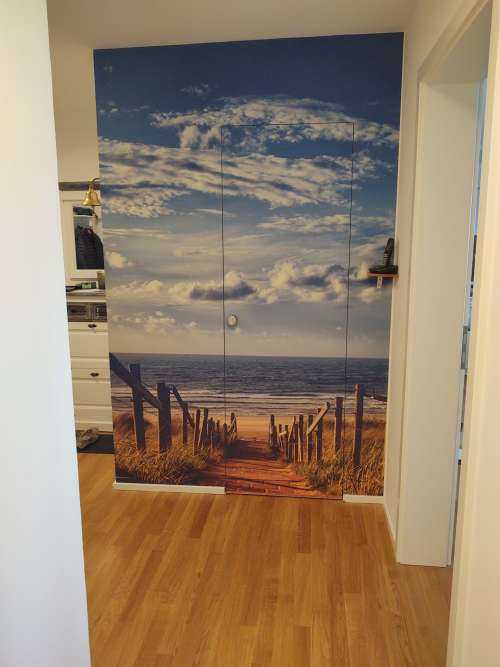 Strand en wolken