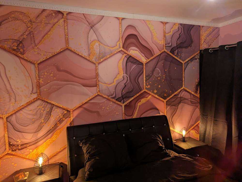 Kleurrijk honingraat