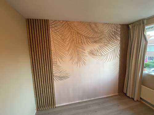 Beige gekleurde palmbladeren