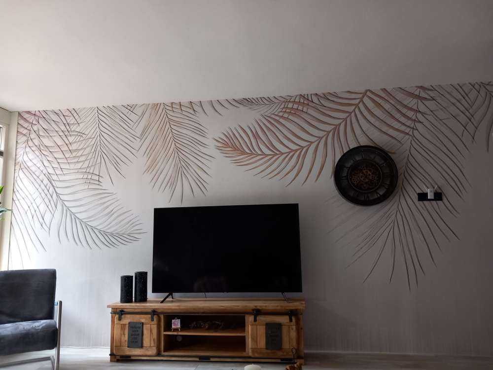 Beige gekleurde palmbladeren