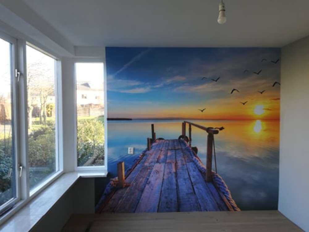 Vogels boven zee