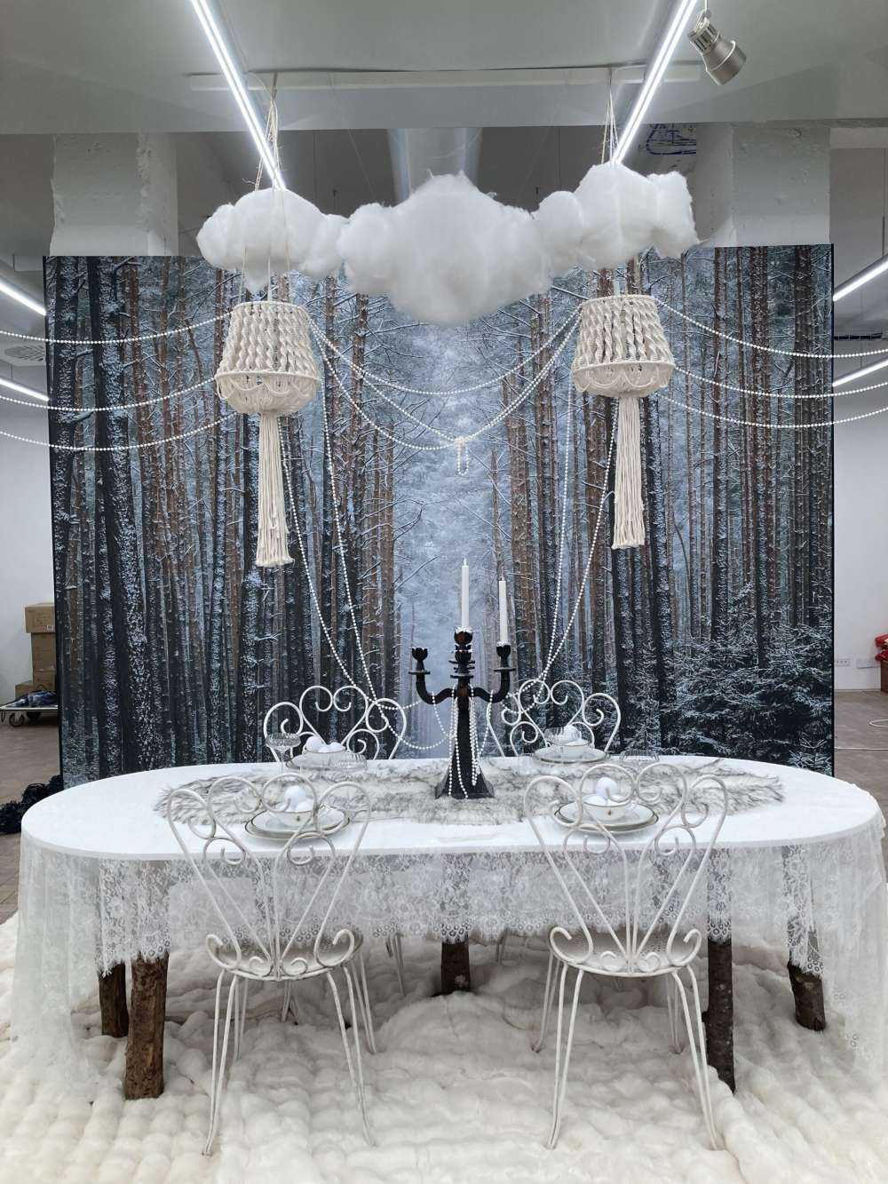 The winter forest road