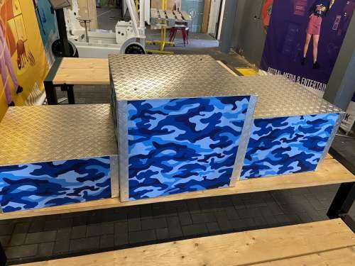 Blauwe camouflage