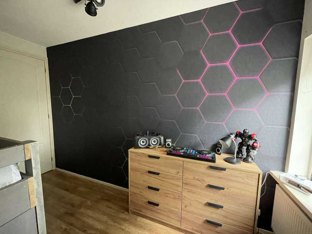 Lichtgevende hexagons