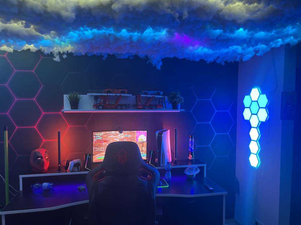 Lichtgevende hexagons