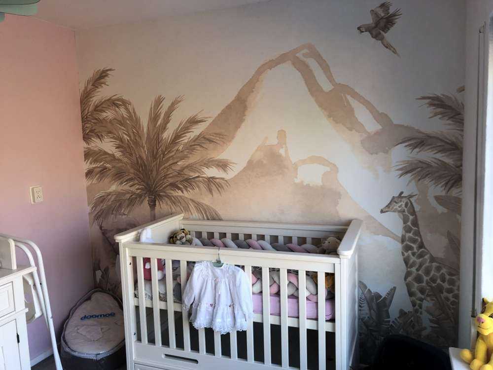 Jungle dieren in taupe