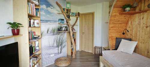 Strand met duinplanten