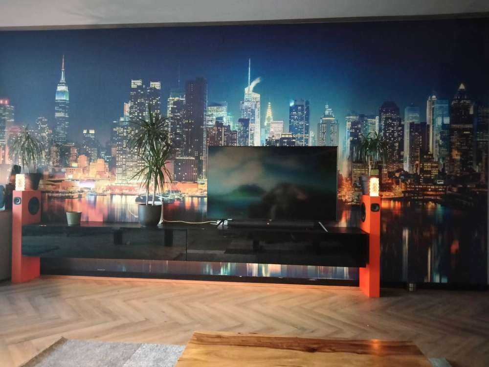 Fotobehang New York skyline in de nacht