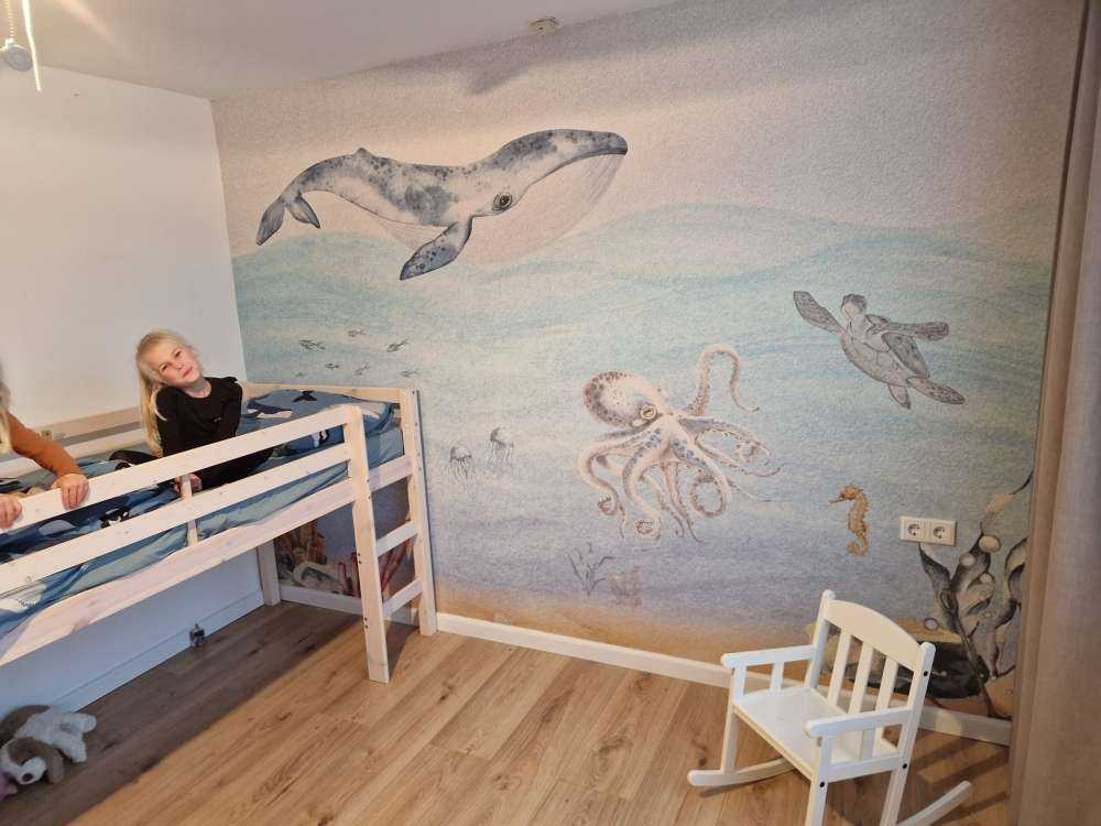 Onderwaterwereld met een walvis