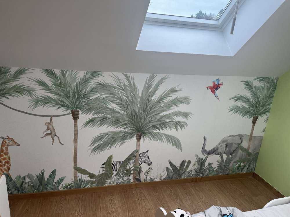 Dieren en palmbomen