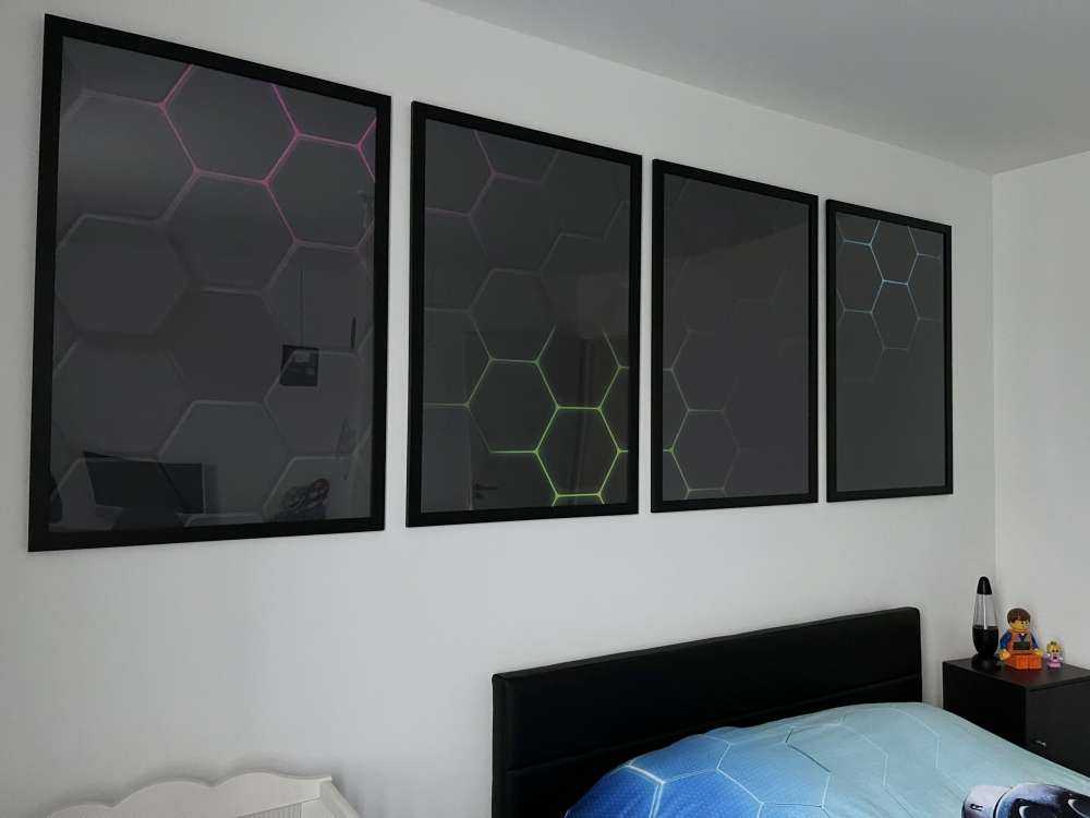 Lichtgevende hexagons