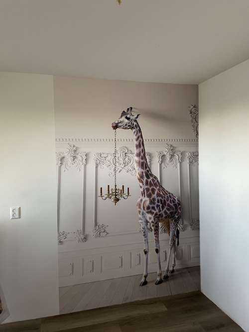 Giraffe met kandelaar