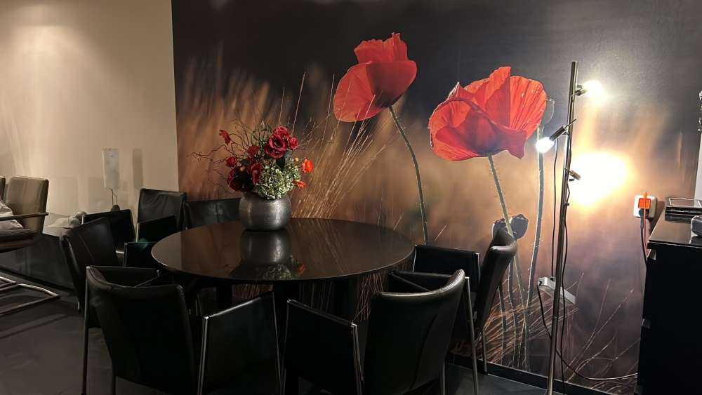 Klaprozen in een tarweveld