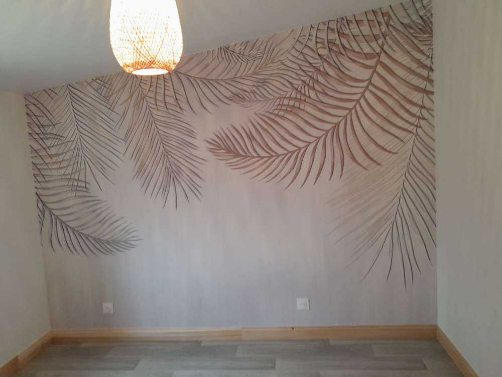 Beige gekleurde palmbladeren