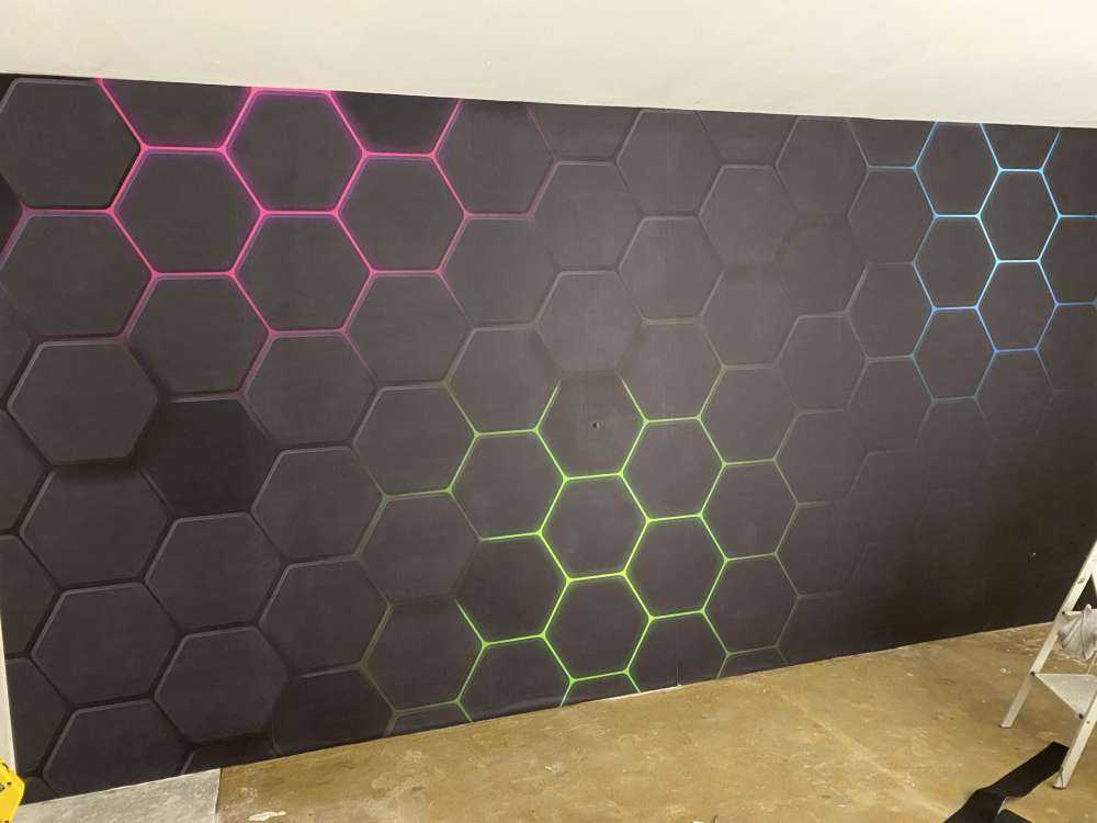 Lichtgevende hexagons