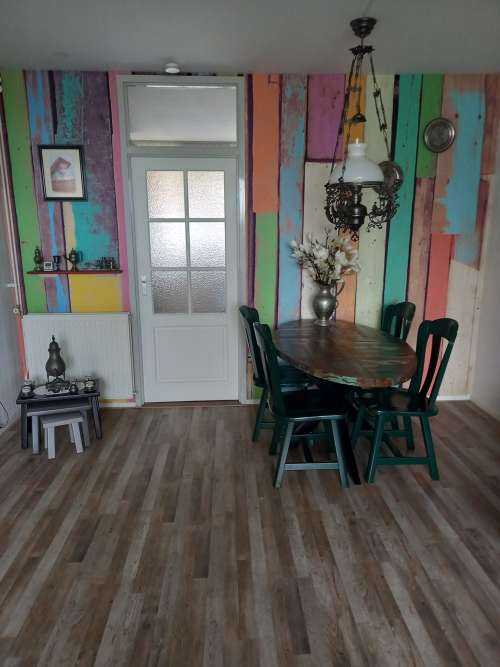 Gekleurd sloop hout