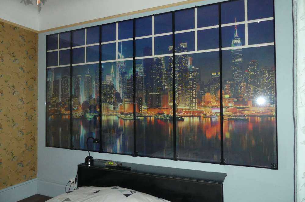 Fotobehang New York skyline in de nacht