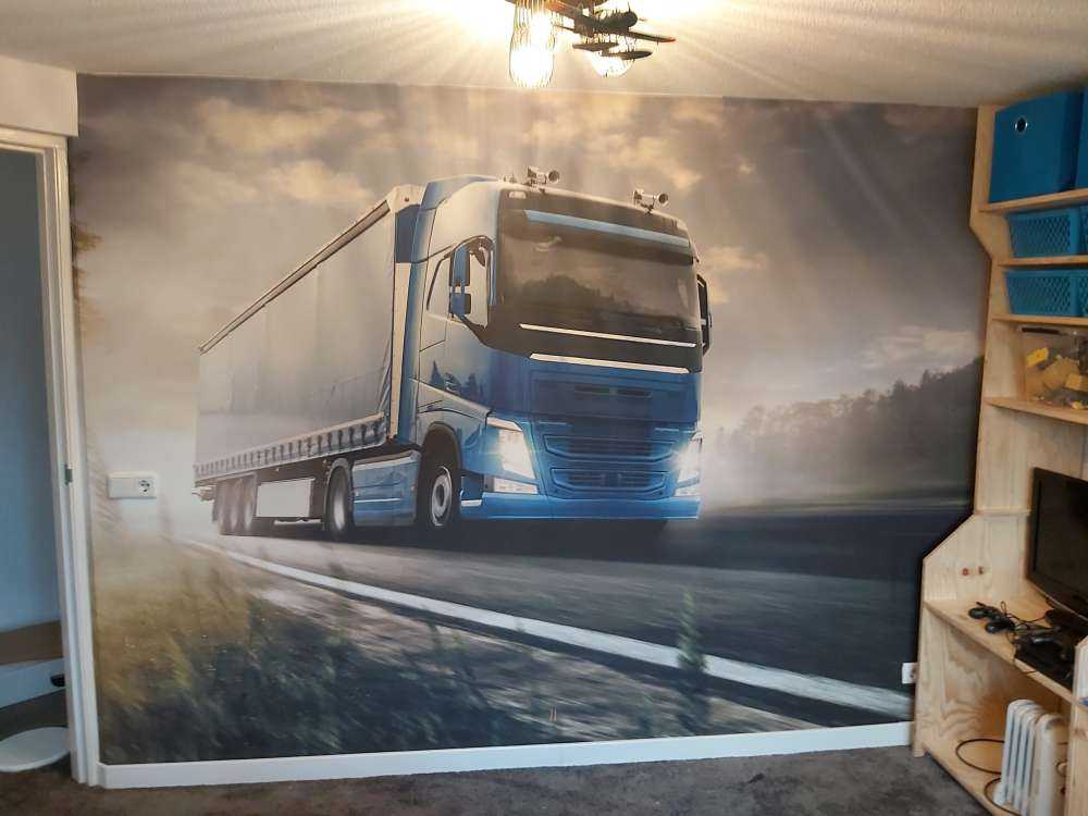 Fotobehang vrachtwagen