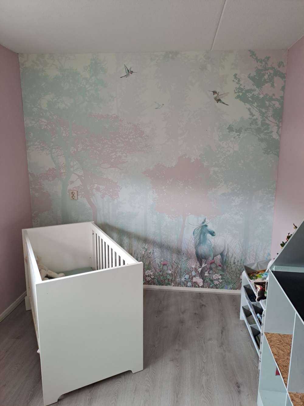 Blauw en roze bos