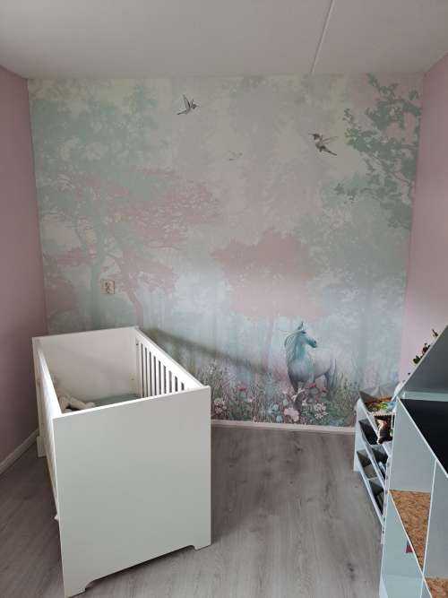 Blauw en roze bos