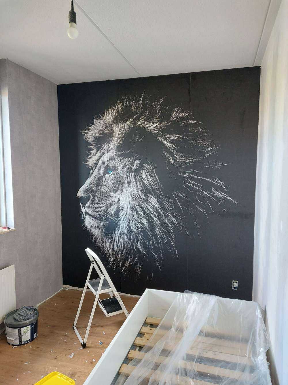 Leeuw met blauwe ogen