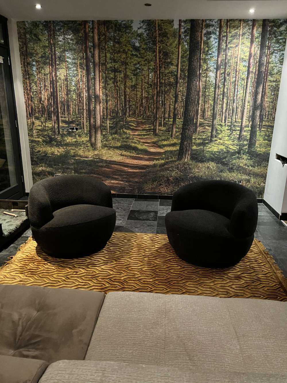 Wandelpad in dennenbos