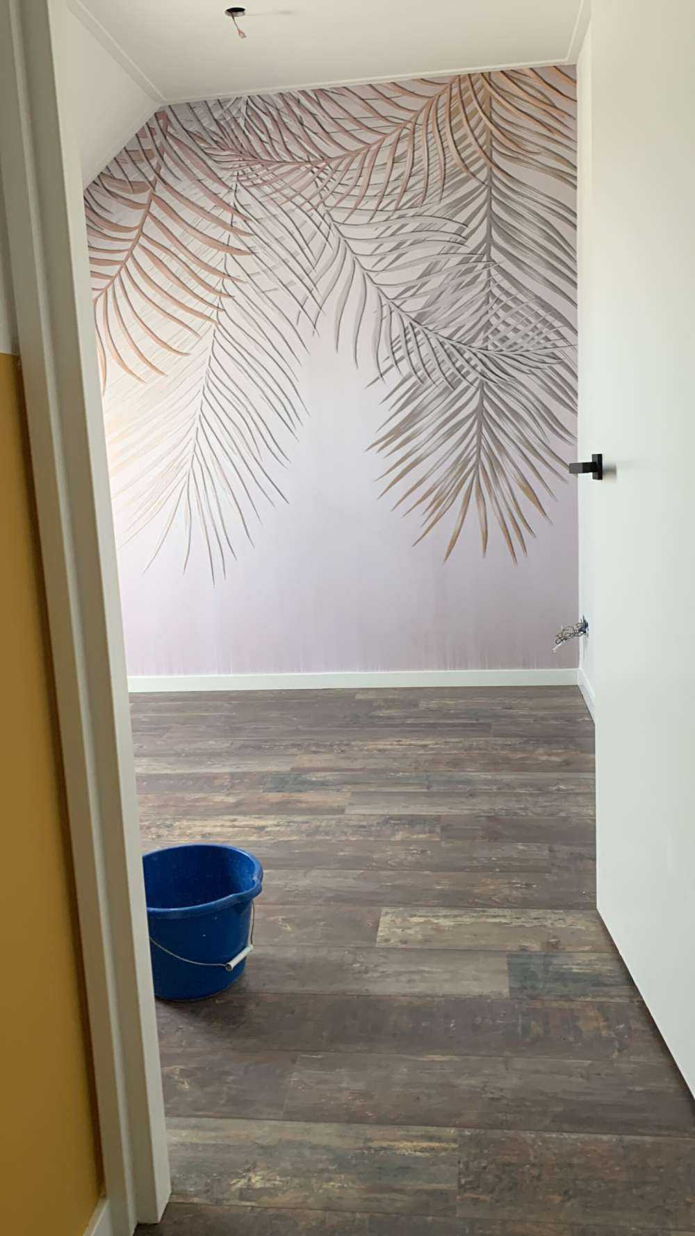 Beige gekleurde palmbladeren