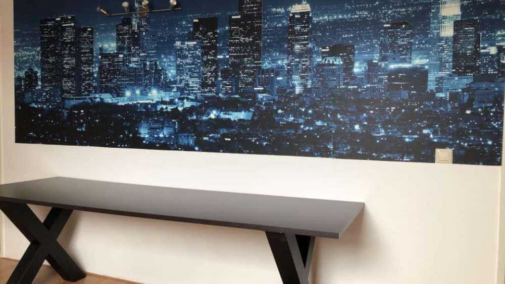 Blauwe skyline