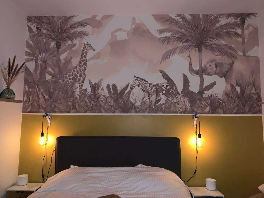 Jungle dieren in taupe