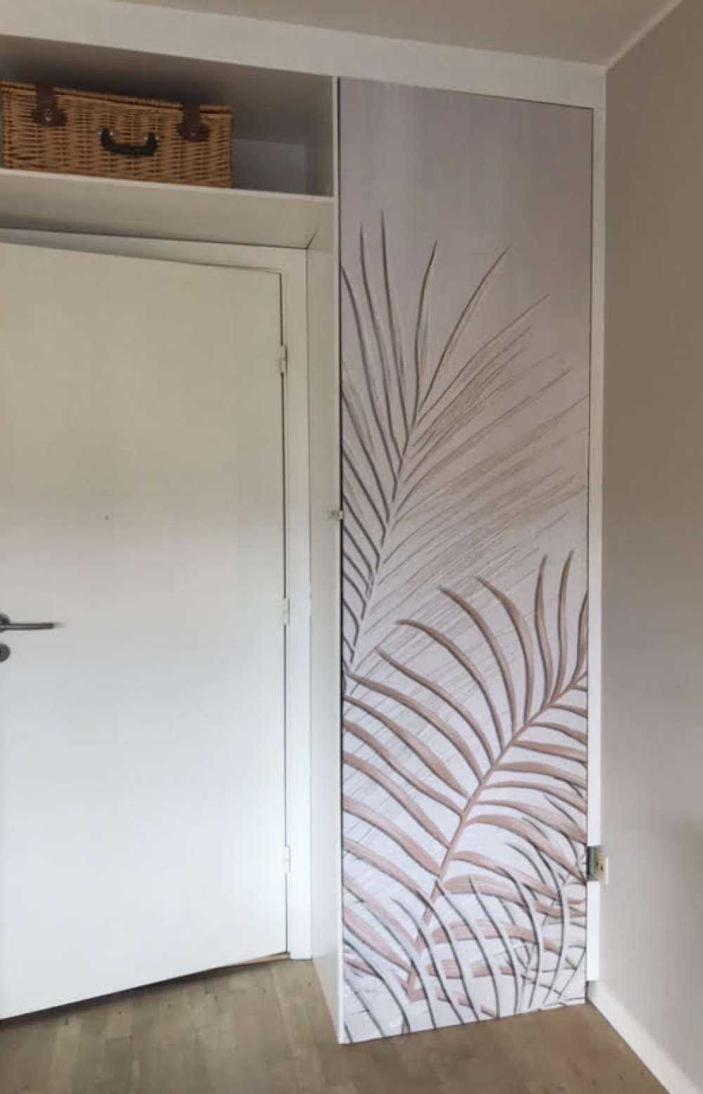 Beige gekleurde palmbladeren