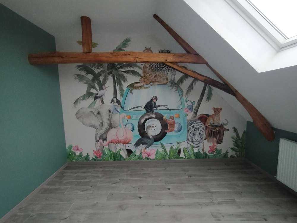 Vrolijke tropische dieren