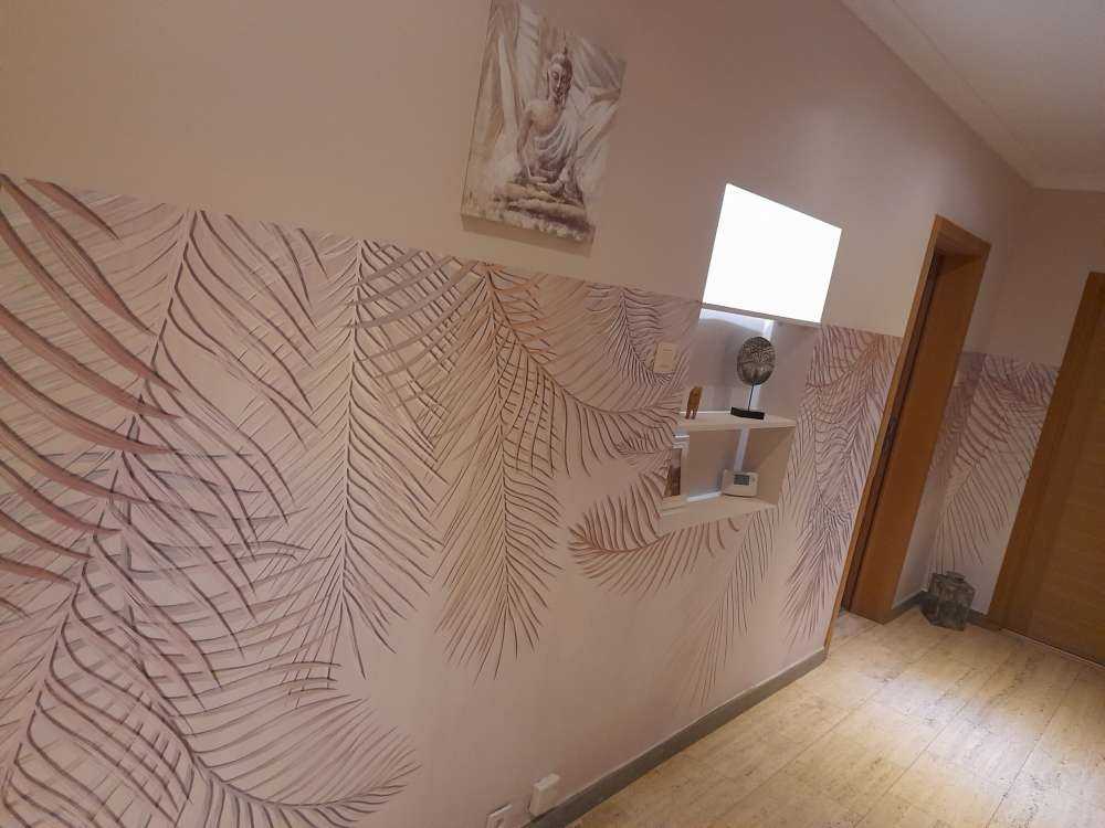 Beige gekleurde palmbladeren