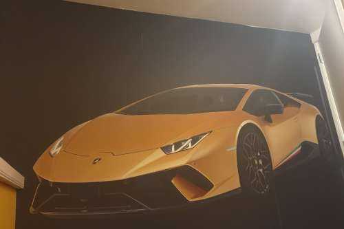 Lamborghini Huracán - Rechter voorkant, zwart