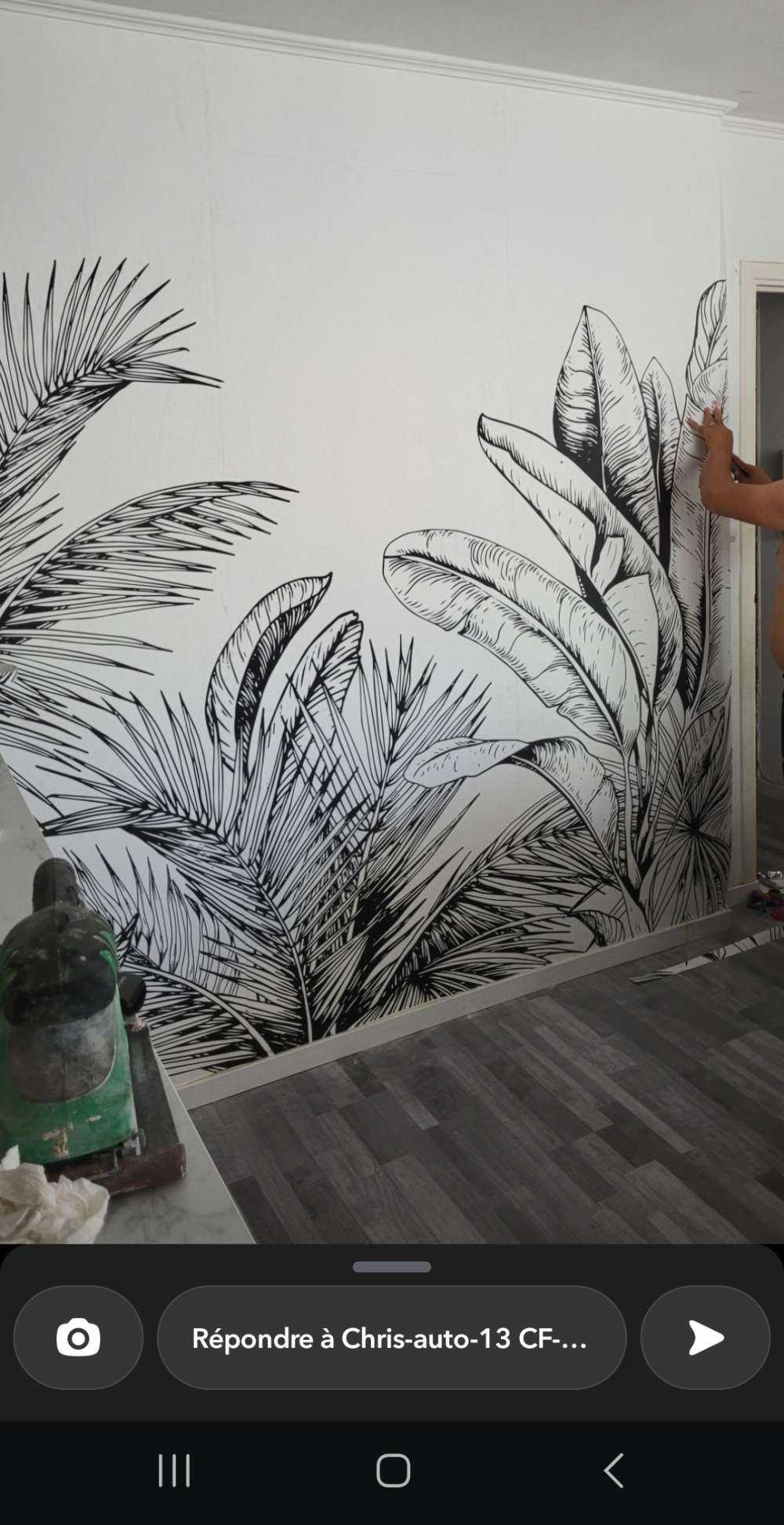 Palmbomen en bananenbladeren