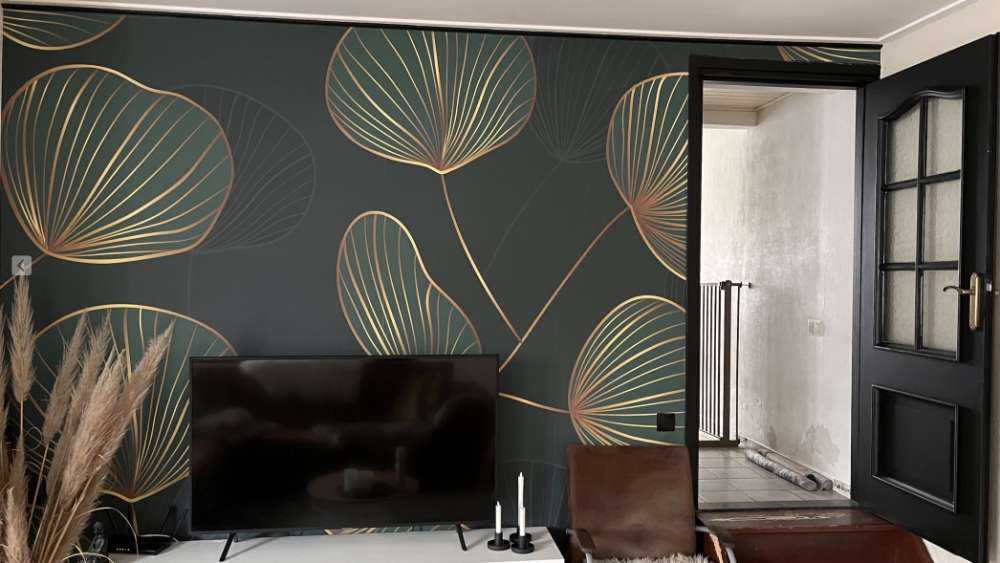 Sierlijke bladeren met goud