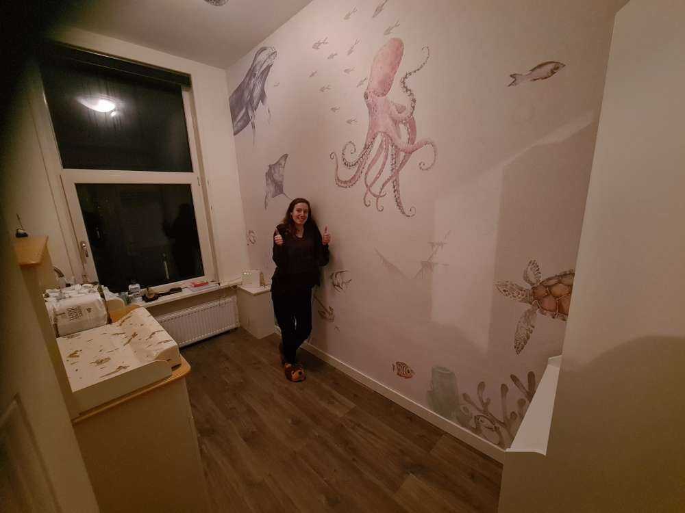 Onderwaterwereld van waterverf