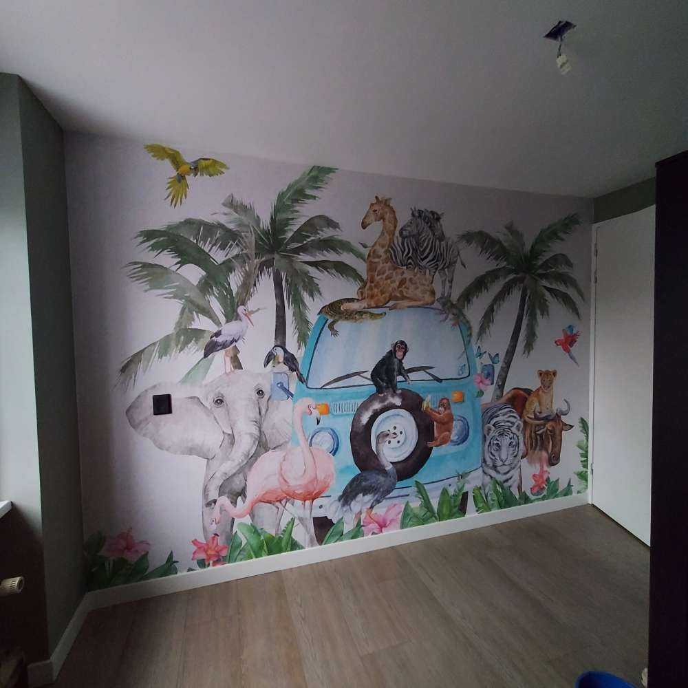 Vrolijke tropische dieren