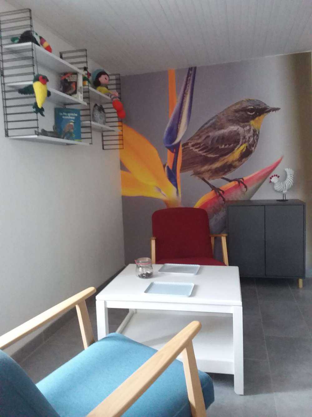 Paradijsbloem met vogeltje