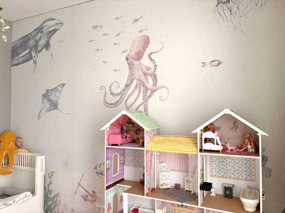 Onderwaterwereld van waterverf