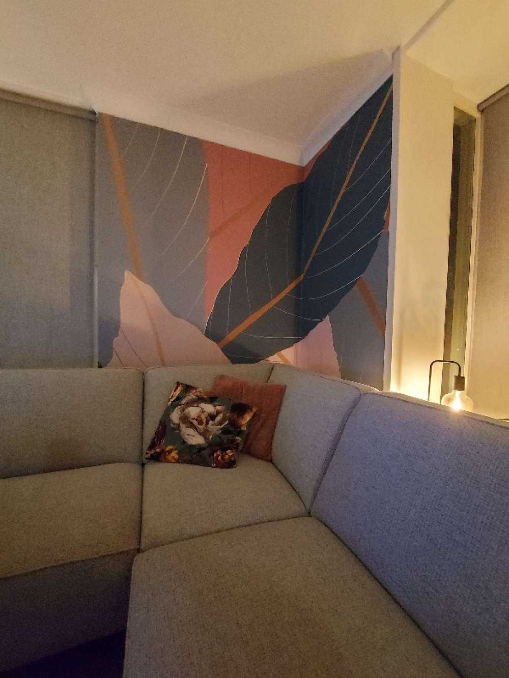 Tropische bladeren met goud